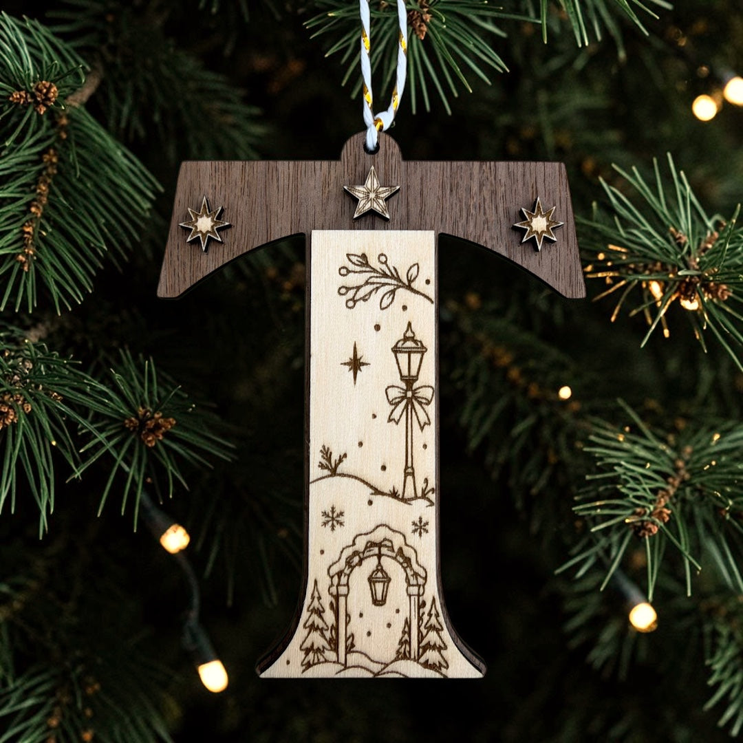 Wooden Letter Christmas Ornament, Custom Initial Christmas Tree Decoration