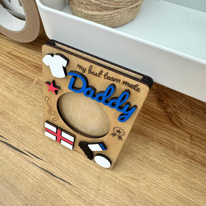 Magnetic Photo Frame Gift for Daddy | England Football Themed