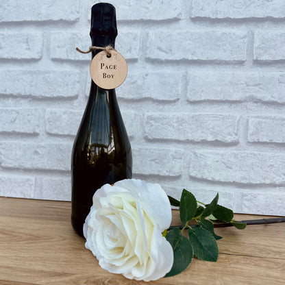 Wooden Wedding Gift Tags - Bridal Party Favour Tags with Twine