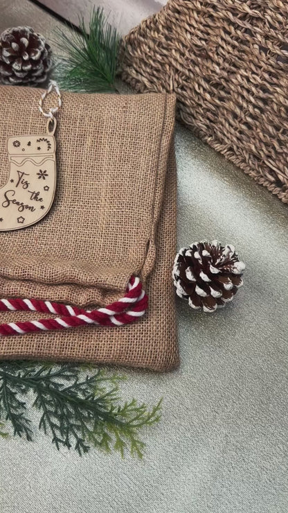 Christmas Tree Ornaments Pack of 3 - Laser Cut and Laser Engraved, Wooden Tree, Stocking and Snowman