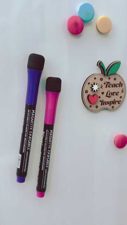 Teacher Fridge Magnet Appreciation/Thank You Gift - "Teach Love Inspire" Engraved Design